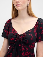 Gap Black Puff Sleeve Midi Dress - Image 3 of 6