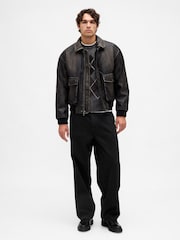 Gap Grey Wool-Blend Relaxed Argyle Jumper - Image 3 of 4