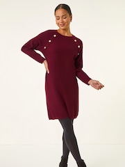 Rojo - Roman Petite Button Detail Knit Dress - Imagen 3 de 5