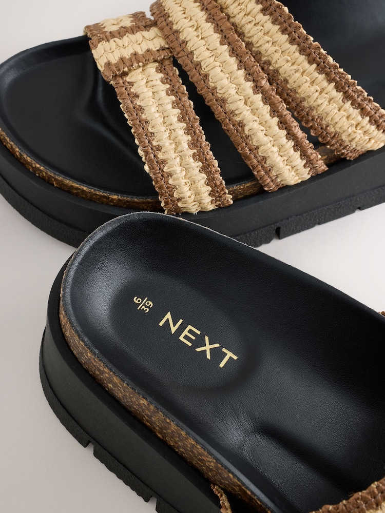 Neutro - Raffia Weave Chunky Mule Flatform Wedges - Imagen 11 de 11 Neutro - Raffia Weave Chunky Mule Flatform Wedges - Imagen 11 de 11