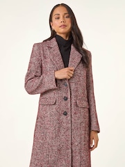 Roman Red Petite Herringbone Smart Coat - Image 1 of 5