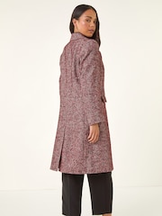 Roman Red Petite Herringbone Smart Coat - Image 3 of 5