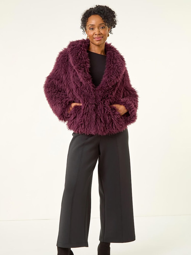 Roman Petite Faux Fur Collar Coat - Imagem 2 de 5