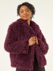 Roman Petite Faux Fur Collar Coat - Imagem 4 de 5