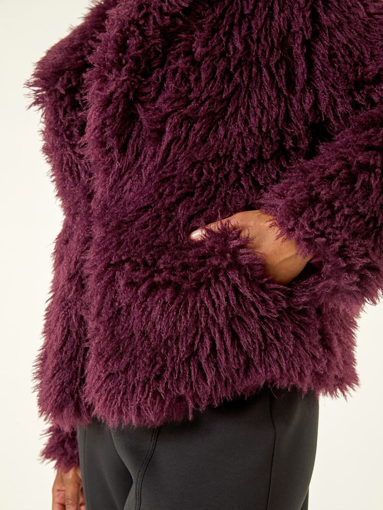 Roman Petite Faux Fur Collar Coat - Imagem 5 de 5