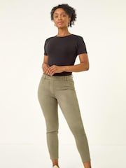 Roman Green Petite Suedette Stretch Denim Leggings - Image 2 of 5