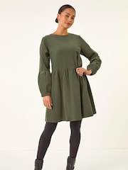 Roman Green Petite Cotton Mini Dress - Image 1 of 5