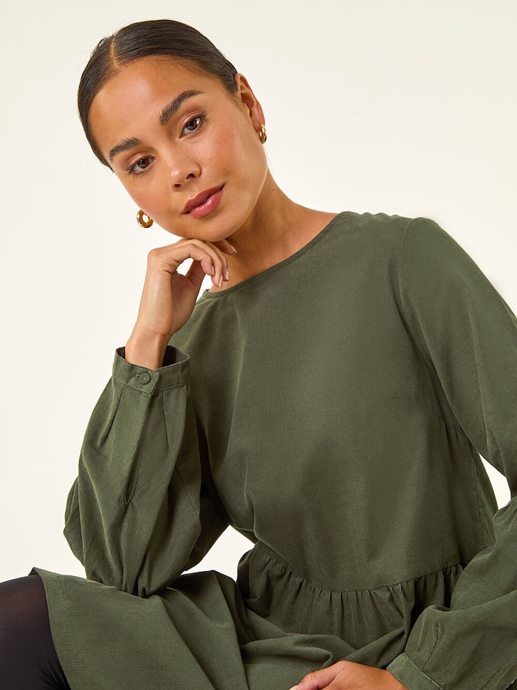 Roman Green Petite Cotton Mini Dress - Image 2 of 5