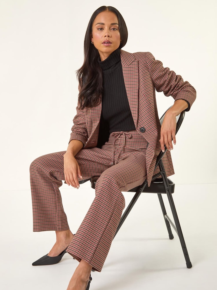 Roman Natural Petite Houndstooth Trousers - Image 1 of 5