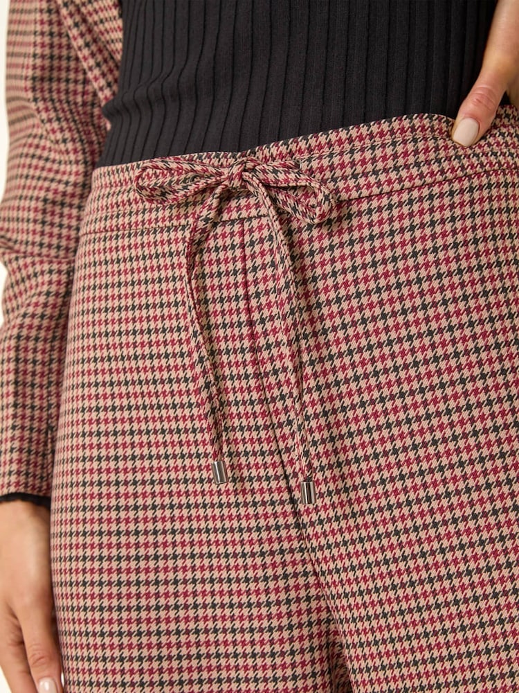 Roman Natural Petite Houndstooth Trousers - Image 5 of 5