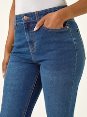 Roman Ombre Blue Petite Petite Bootcut Stretch Denim Trousers - Image 5 of 5