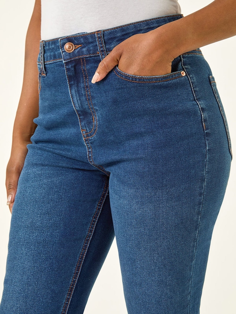Roman Ombre Blue Petite Petite Bootcut Stretch Denim Trousers - Image 5 of 5