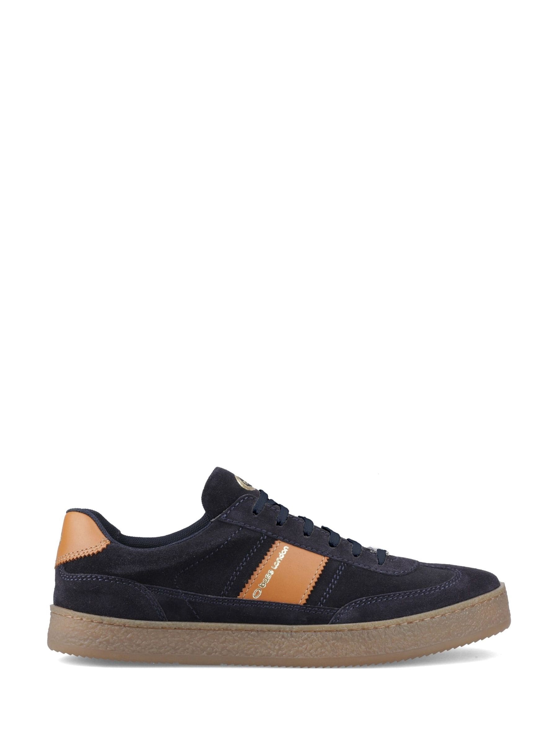 Base BANKSY Men's Casual Trainers in Blue Suede and Leather with Lace-Up Fastening, Size UK 12 - Image 2