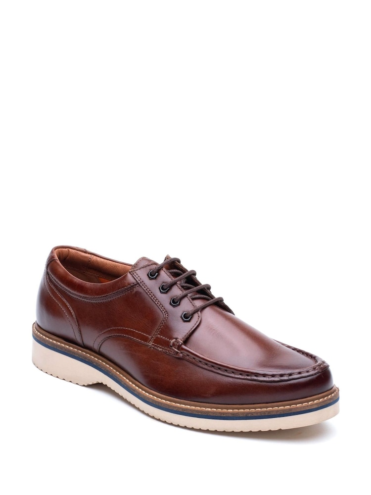 Base London Tan Brown Langdon Apron Toe Shoe - Image 2 of 4