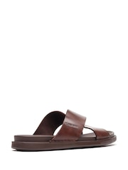 Base London Brown Drift Cross Strap Sandal - Image 3 of 4