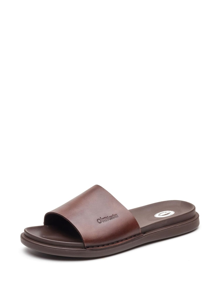 Base London Brown Albany Slide Sandal - Image 2 of 4