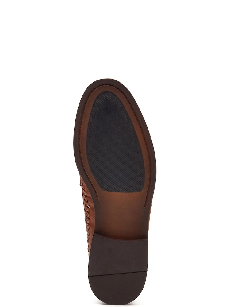 Base London Brown Bracken Leather Weave Loafer - Image 4 of 4