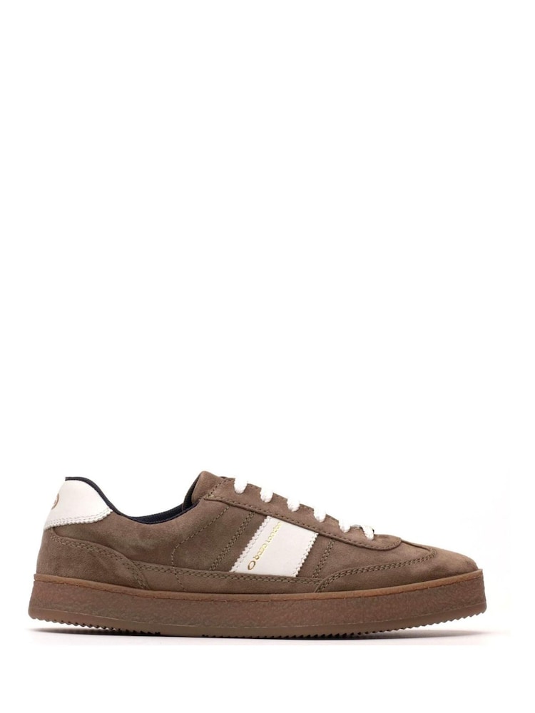 Base London Natural Banksy Cupsole Trainer - Image 1 of 4 Base London Natural Banksy Cupsole Trainer - Image 1 of 4