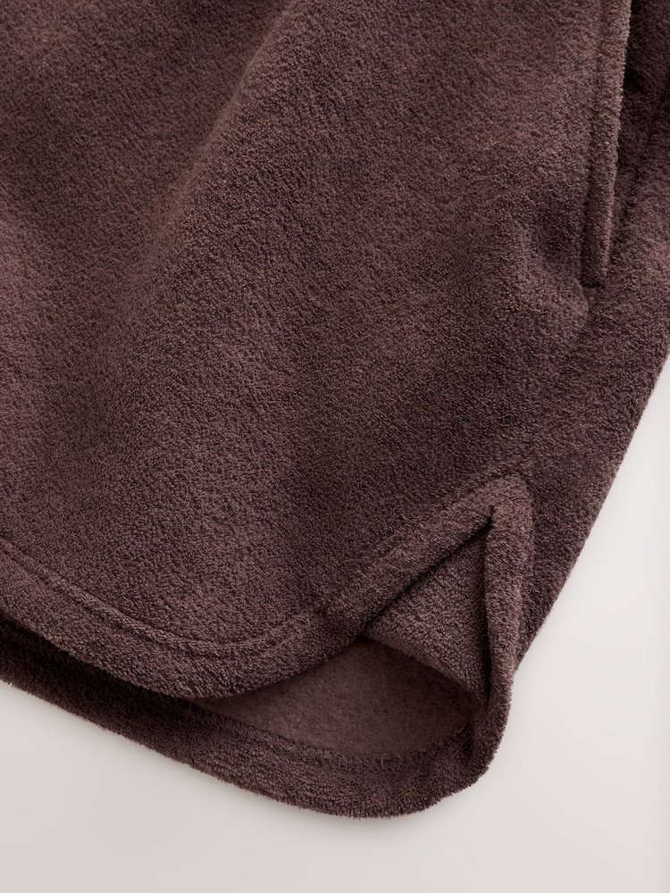 Chocolate Brown Towelling Shorts - Image 4 of 4