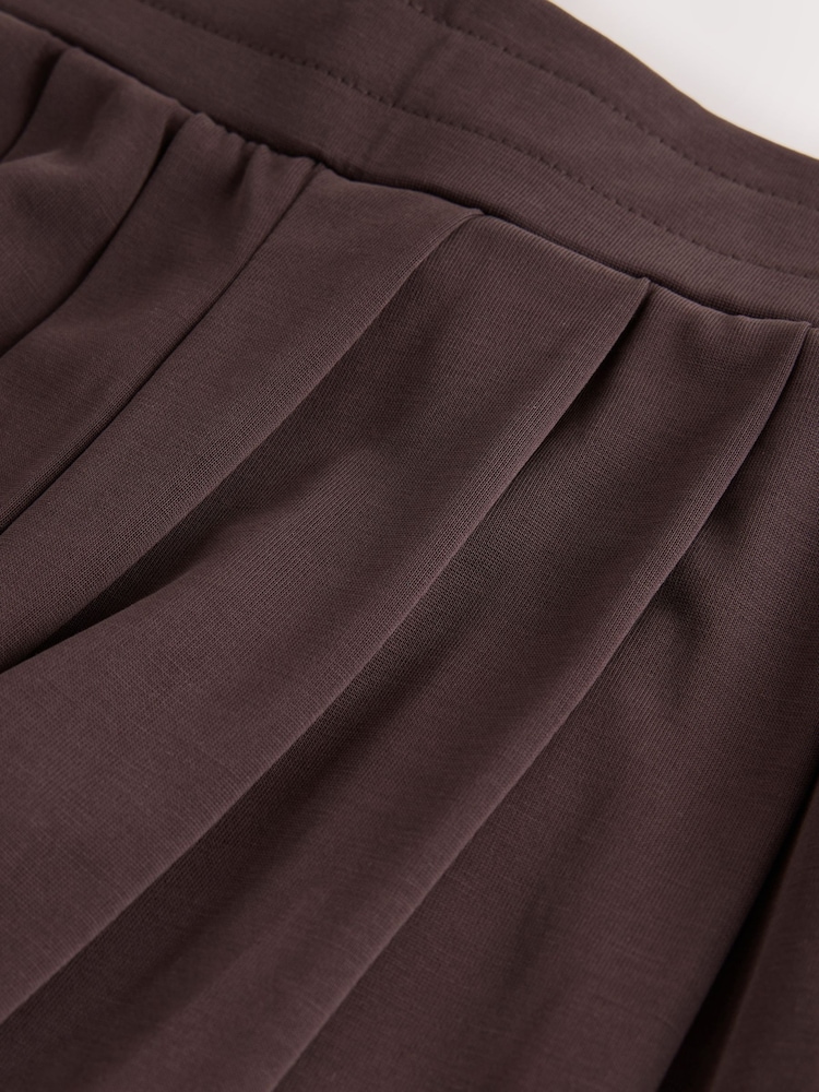 Chocolate Brown Slinky Pleated Balloon Trousers - Image 7 of 7 Chocolate Brown Slinky Pleated Balloon Trousers - Image 7 of 7