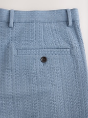 Blue Textured Chino Shorts - Image 10 of 11