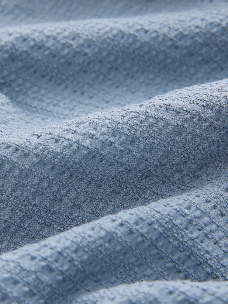 Blue Textured Chino Shorts - Image 11 of 11 Blue Textured Chino Shorts - Image 11 of 11