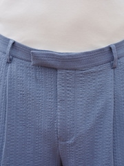 Blue Textured Chino Shorts - Image 5 of 11