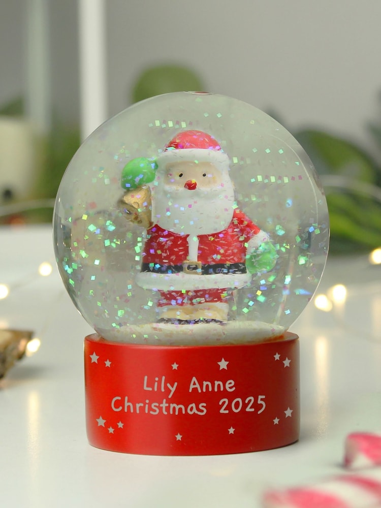 Personalised Message Santa Snow Globe by PMC - Image 1 of 3 Personalised Message Santa Snow Globe by PMC - Image 1 of 3