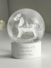 Personalised Message Rocking Horse Snow Globe by PMC - Image 3 of 3