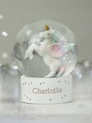 Personalised Name Unicorn Snow Globe by PMC - Image 1 of 3