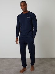 Azul - Threadbare Sweatshirts & Joggers Lounge 2 Piece Set - Imagem 1 de 4