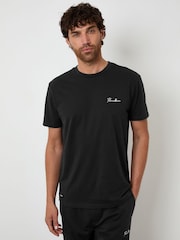 Threadbare Black Short Sleeve T-Shirts & Joggers Lounge Sets 2 Pack - Image 2 of 4