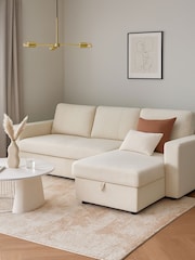 Aspire Furniture Natural Nexis Corner Storage Sofa Bed with Right Hand Chai Right - Image 1 of 5