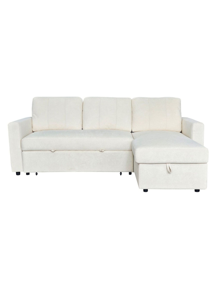 Aspire Furniture Natural Nexis Corner Storage Sofa Bed with Right Hand Chai Right - Image 2 of 5