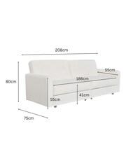 Aspire Furniture Natural Vault Sofa Bed with Dual Storage - Image 5 of 5