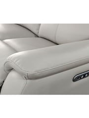 Aspire Furniture Light Grey Kingsmere 3 Seater Power Recliner Sofa - Image 7 of 8