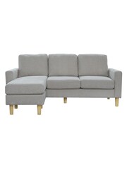 Aspire Furniture Grey Pad Compact Sofa with Reversible Chaise - Image 3 of 5