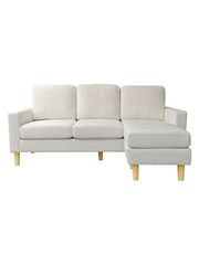 Aspire Furniture Natural Pad Compact Sofa with Reversible Chaise - Image 2 of 4
