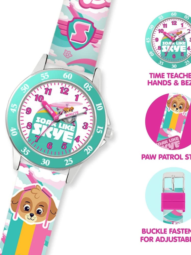 Peers Hardy Paw Patrol Skye Pink Strap Time Teacher Watch - Image 2 of 3 Peers Hardy Paw Patrol Skye Pink Strap Time Teacher Watch - Image 2 of 3