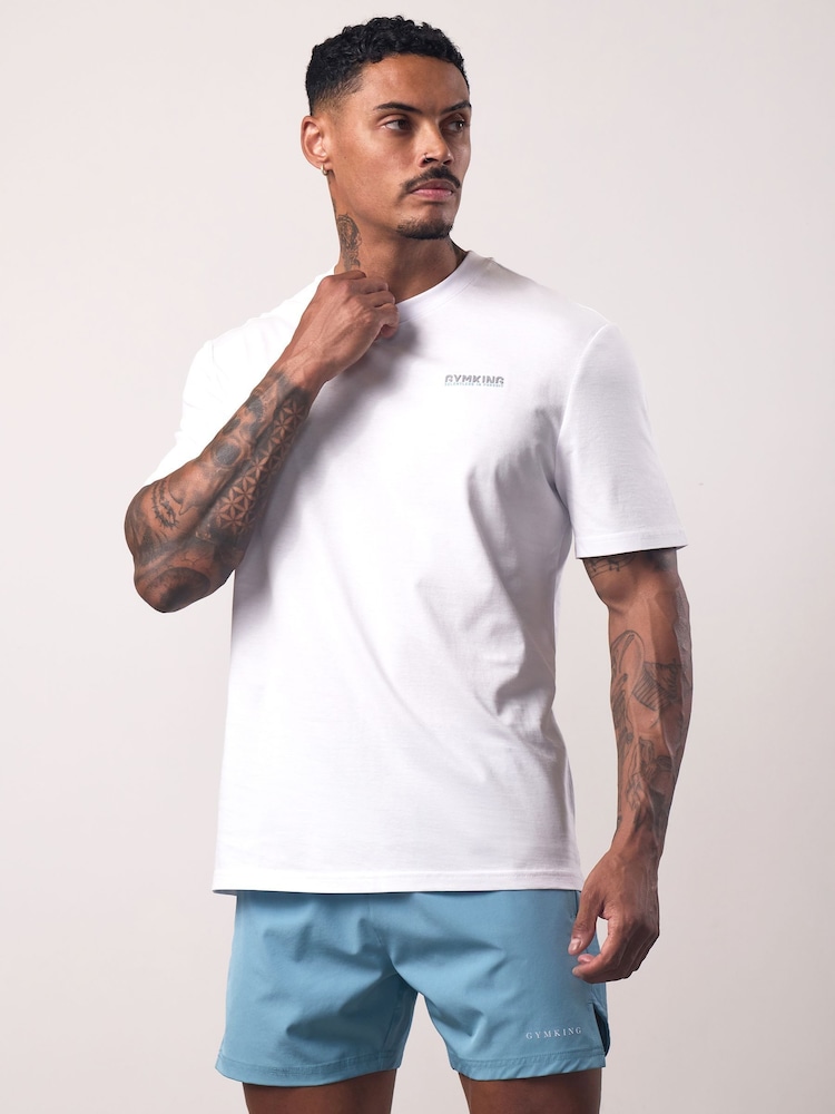 Gym King White Relentless T-Shirt - Image 2 of 4
