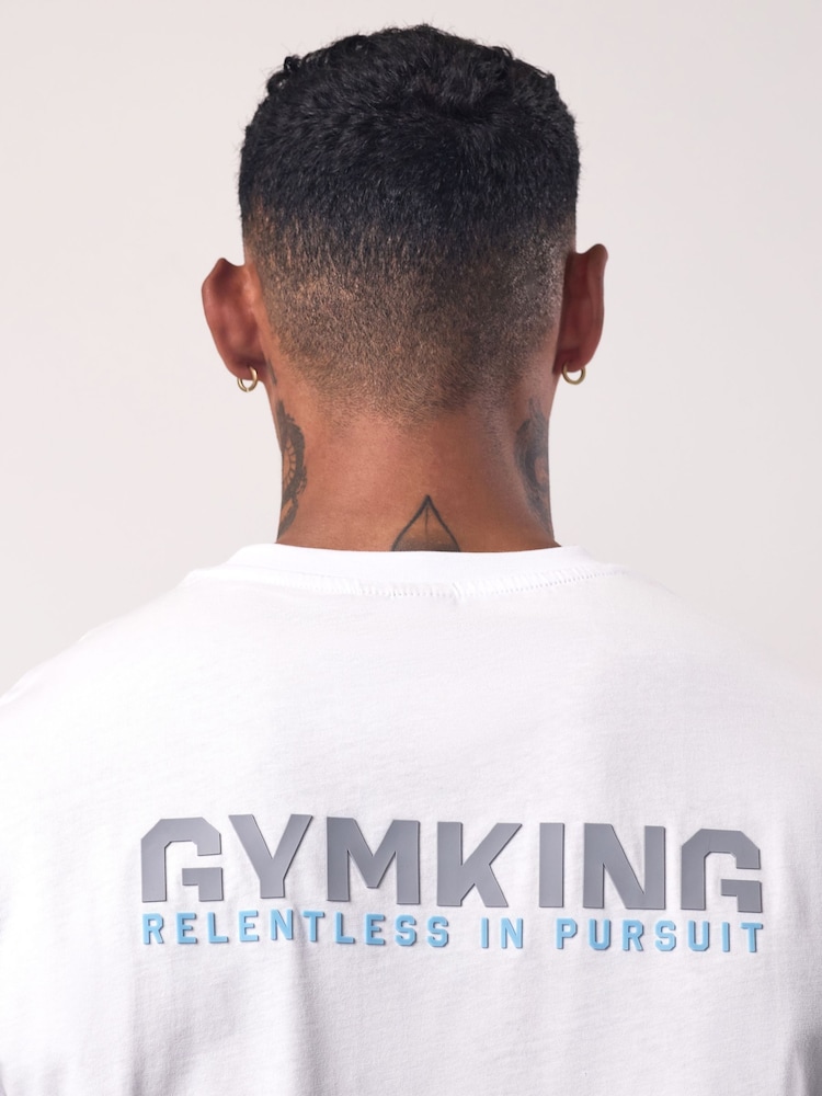 Gym King White Relentless T-Shirt - Image 4 of 4 Gym King White Relentless T-Shirt - Image 4 of 4