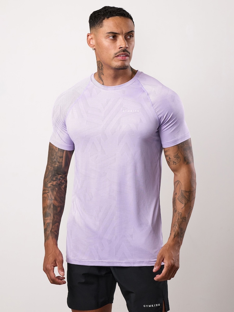 Gym King Purple Limitless Abstract Knit T-Shirt - Image 2 of 4