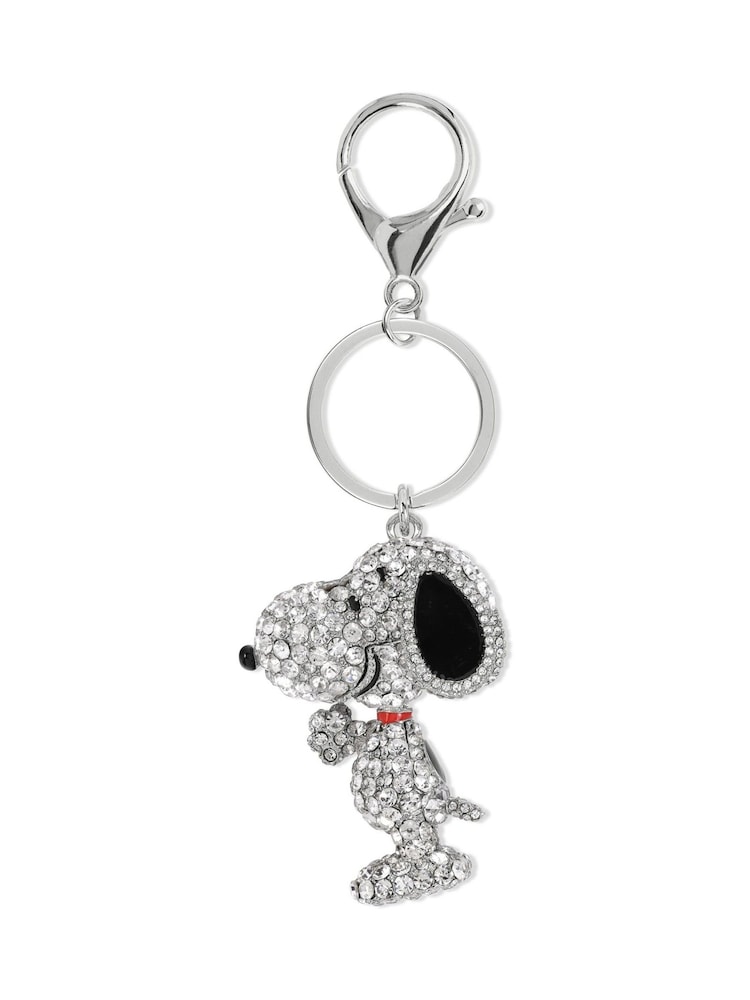 Peers Hardy 3D Stone Set Snoopy Key Silver Tone Chain - Image 1 of 2 Peers Hardy 3D Stone Set Snoopy Key Silver Tone Chain - Image 1 of 2