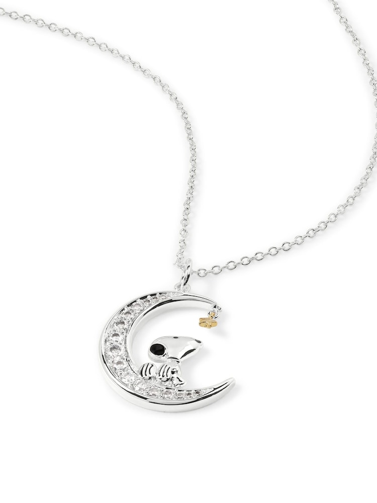 Peers Hardy Snoopy Stone Set Moon Silver Tone Necklace - Image 2 of 4 Peers Hardy Snoopy Stone Set Moon Silver Tone Necklace - Image 2 of 4