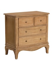 Barker and Stonehouse Natural Cecile Wooden French Style 4 Drawer Chest - Image 1 of 6
