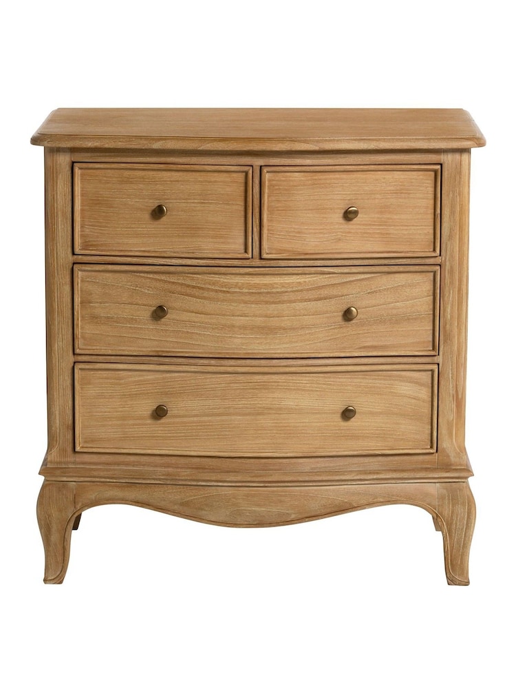Barker and Stonehouse Natural Cecile Wooden French Style 4 Drawer Chest - Image 2 of 6