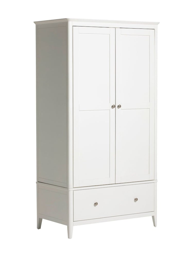 Barker and Stonehouse White Springwell Wooden 2 Door Hinged Wardrobe - Image 1 of 6 Barker and Stonehouse White Springwell Wooden 2 Door Hinged Wardrobe - Image 1 of 6