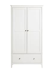 Barker and Stonehouse White Springwell Wooden 2 Door Hinged Wardrobe - Image 2 of 6
