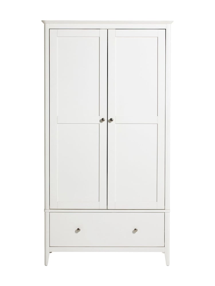 Barker and Stonehouse White Springwell Wooden 2 Door Hinged Wardrobe - Image 2 of 6 Barker and Stonehouse White Springwell Wooden 2 Door Hinged Wardrobe - Image 2 of 6
