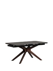 Barker and Stonehouse Black Khuno Marble Effect Extending Dining Table - Image 2 of 6